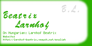 beatrix larnhof business card